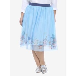 Disney Alice In Wonderland Blue Border Print Novelty Skirt Her Universe 16